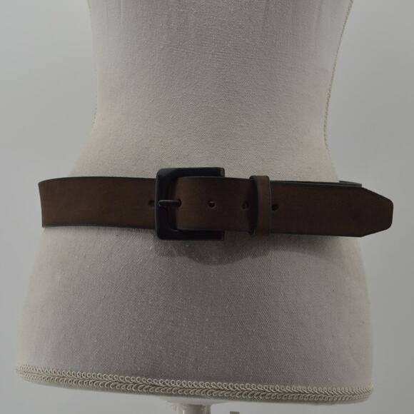 American Bison Brown Leather Belt Durable Mens Classic Sz 32 - Picture 10 of 11